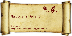 Maltár Gál névjegykártya